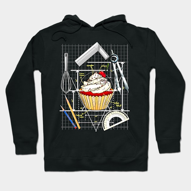 For the love of Architecture and Baking - Cupcake design Hoodie by Roy's Disturbia